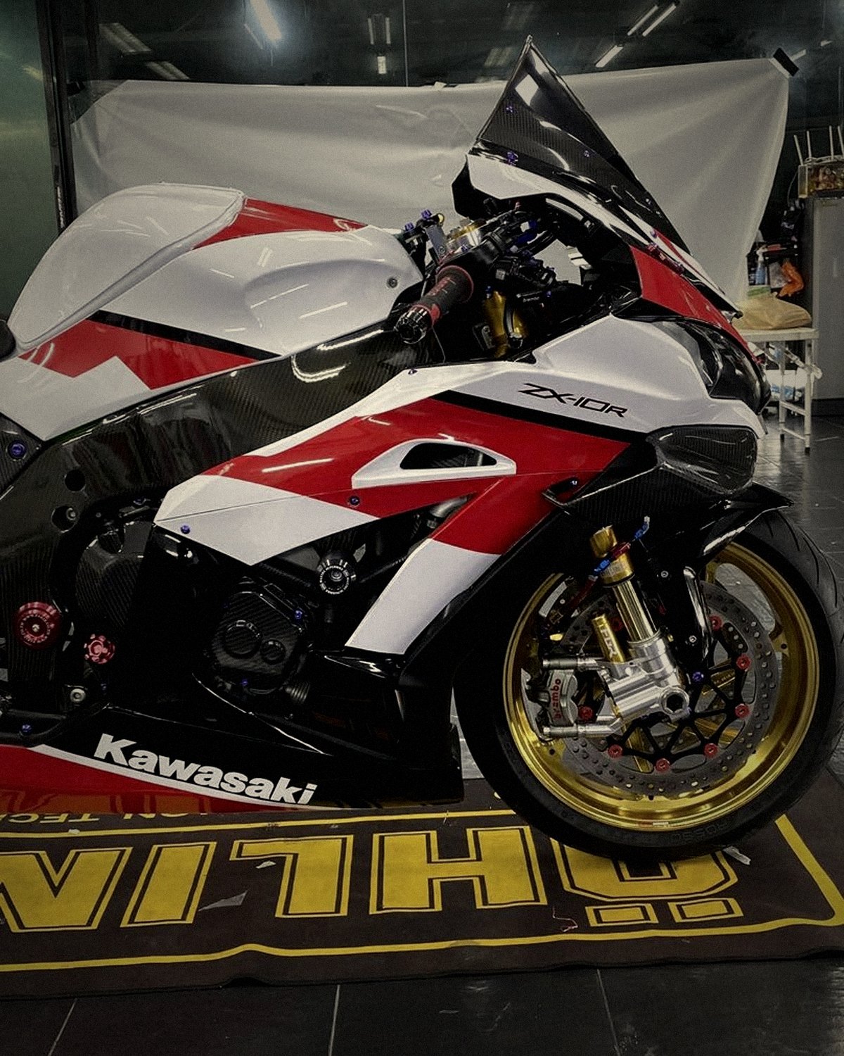 Kawasaki ZX-10R superbike finished to a high gloss